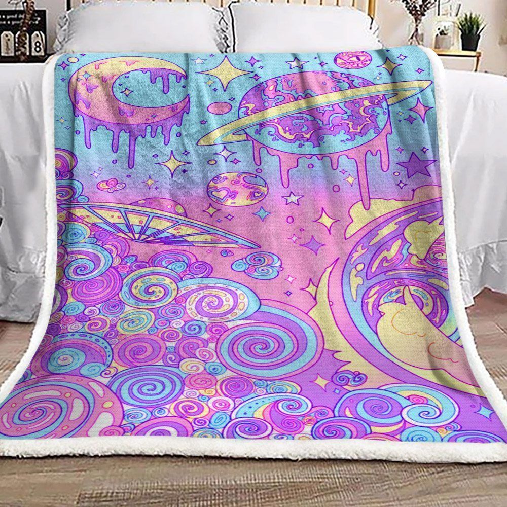 Hippie Sherpa Fleece Blanket