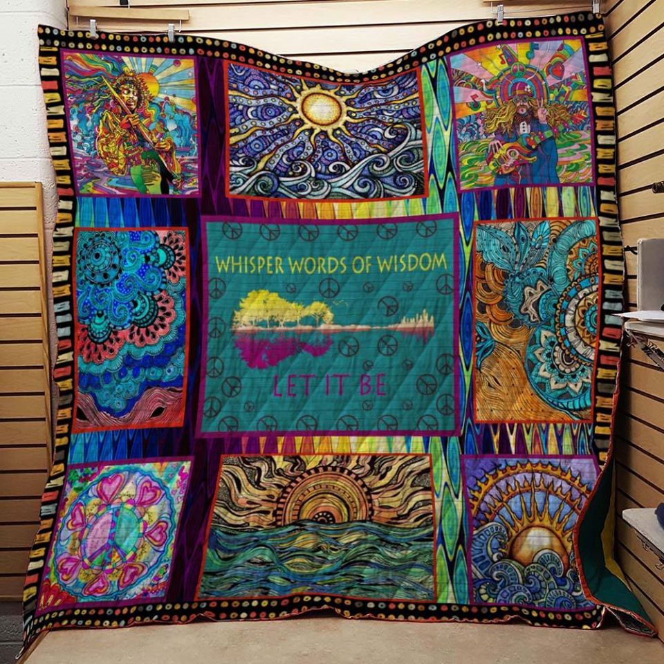 Hippie Whisper Words Of Wisdom Quilt Blanket Christmas Christmas Gifts Merry Christmas Holiday Gifts Gift Dhc03011170Dd