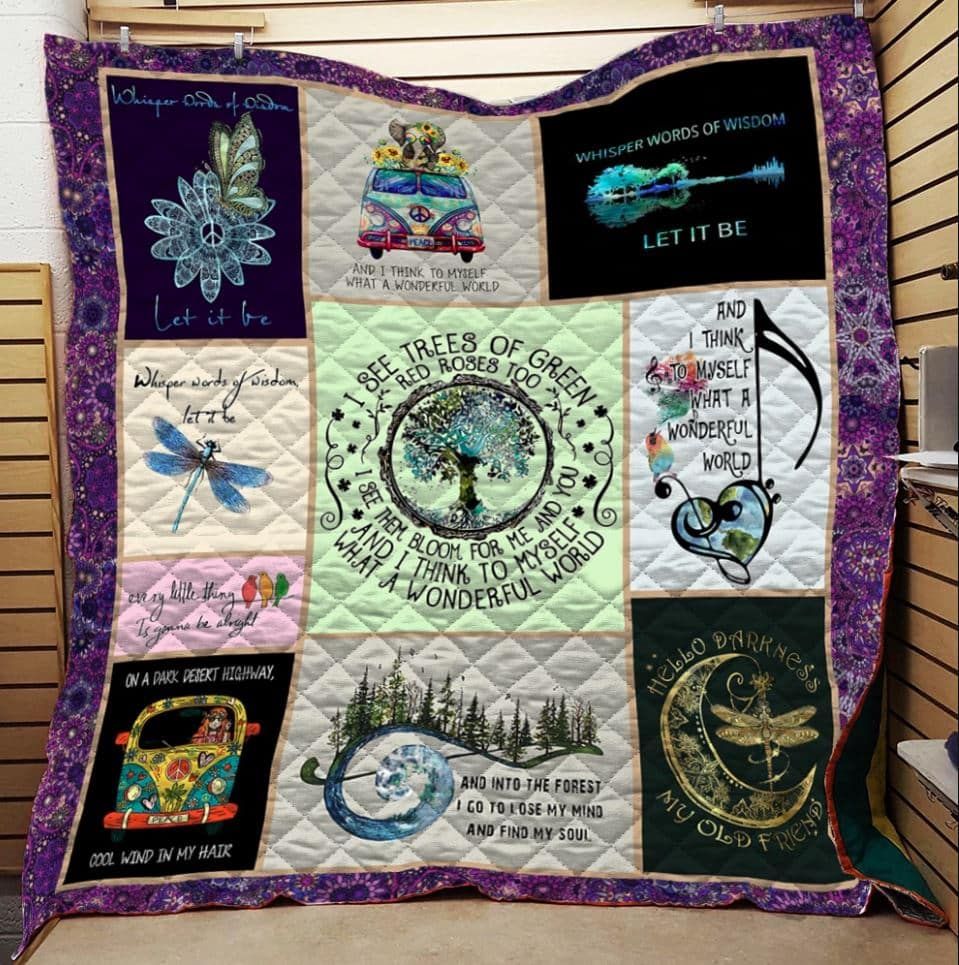Hippie Wonderful World Quilt Blanket DHC3112947TD
