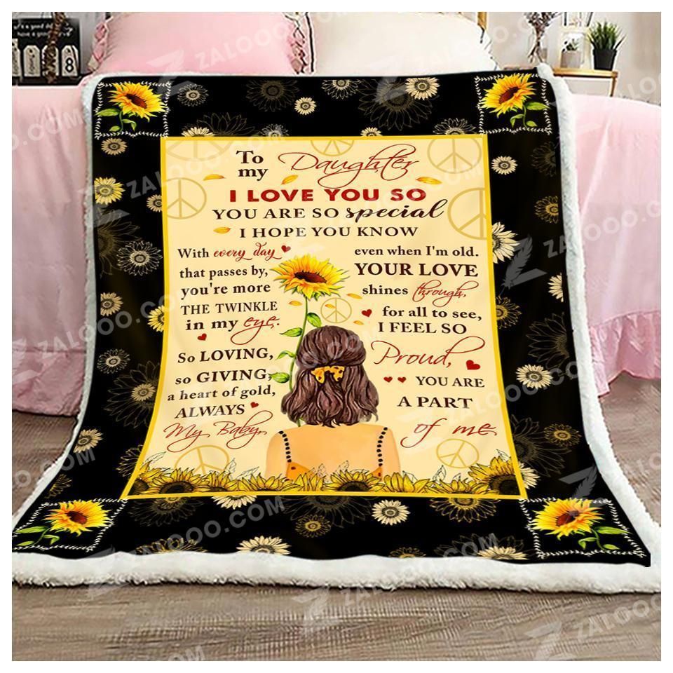 Hippie You Are A Part Of Me Sherpa Fleece Blanket