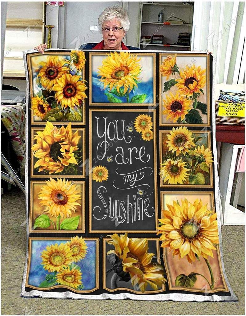 Hippie You Are My Sunshine Sherpa Fleece Blanket