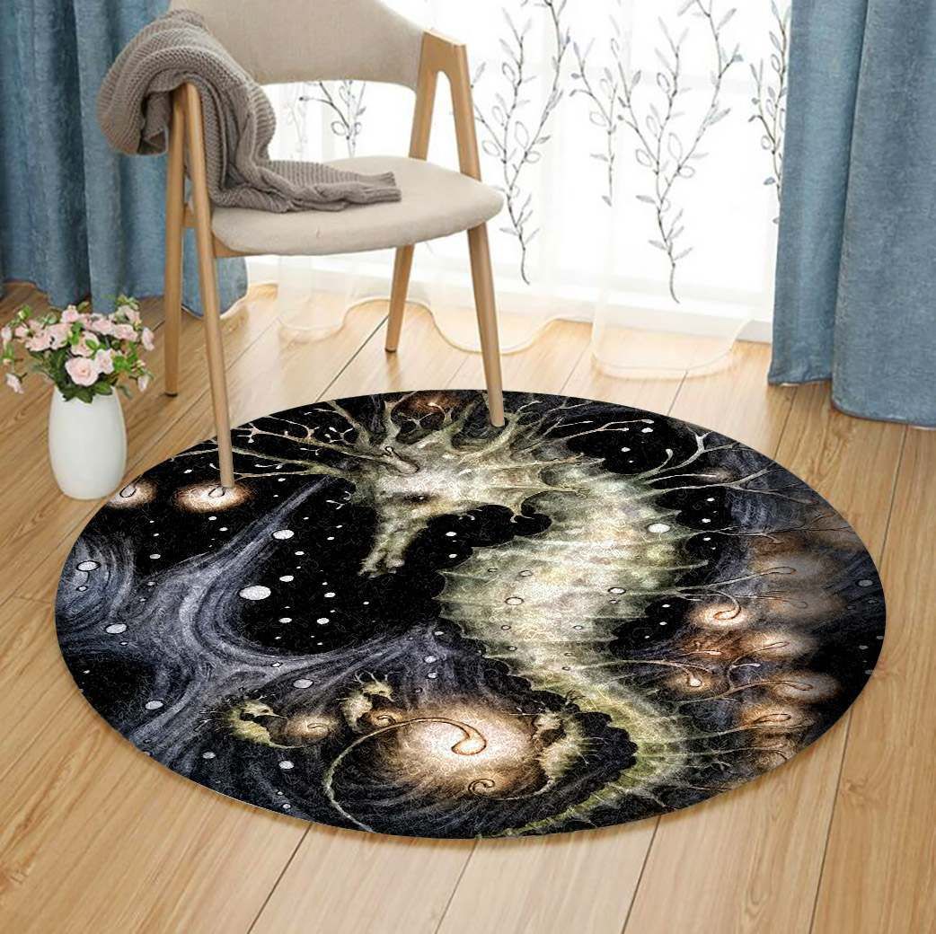 Hippocampus Round Carpet