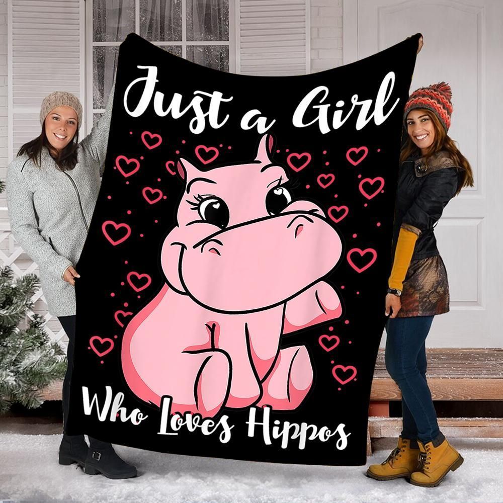 Hippos Sherpa Fleece Blanket