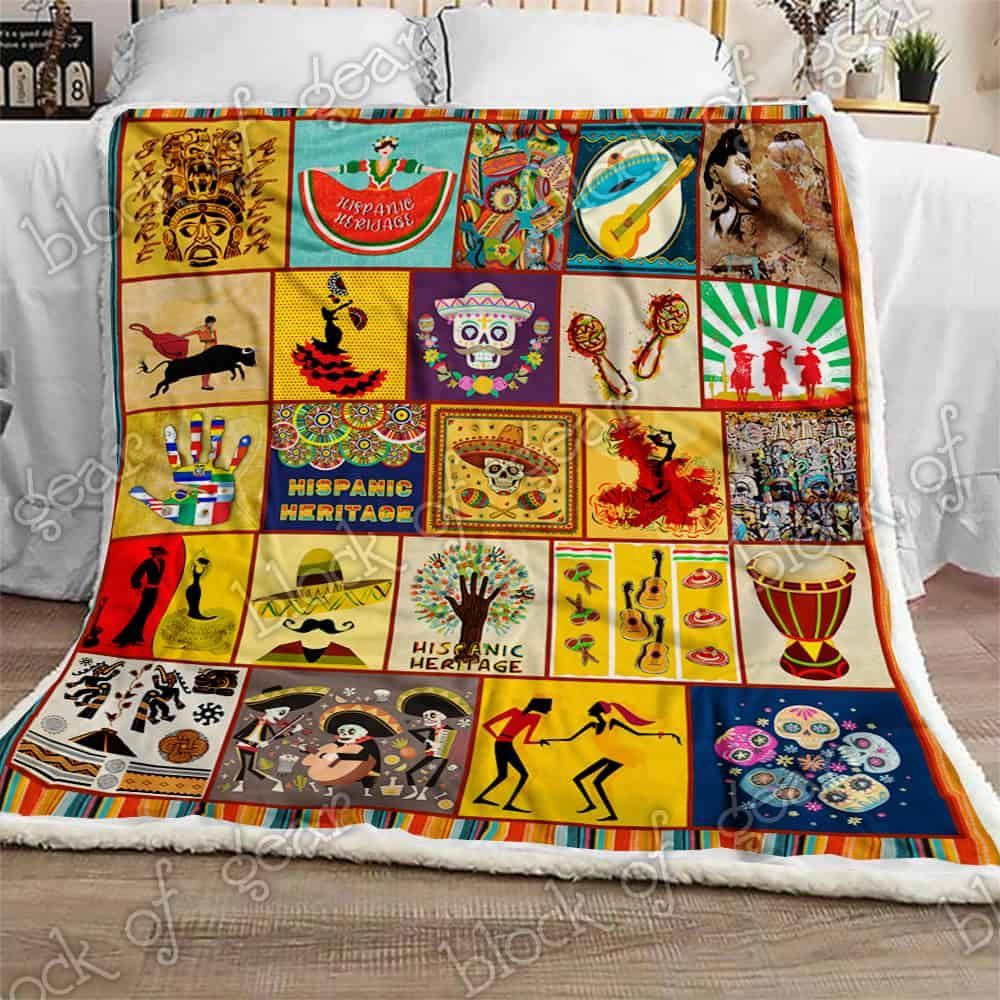 Hispanic Culture Fleece Blanket