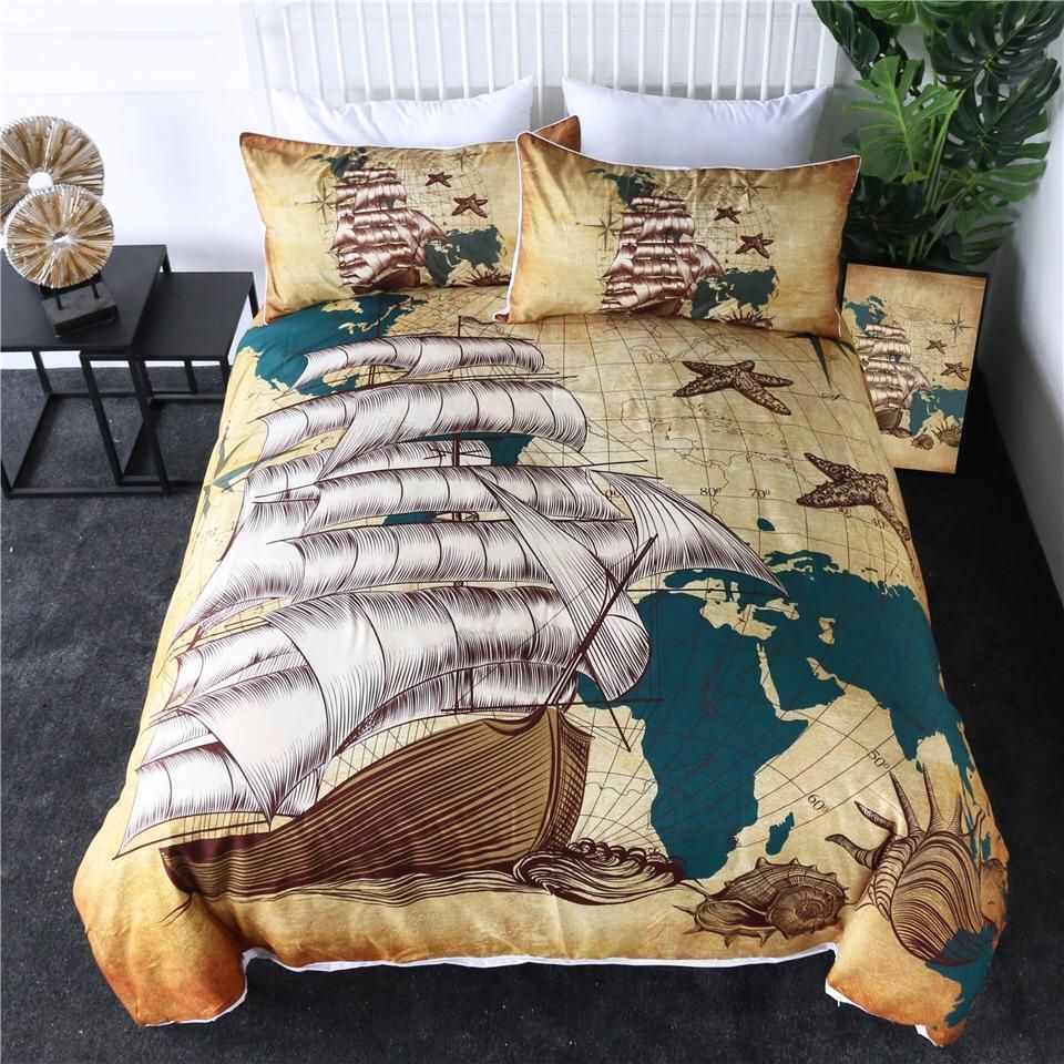 Historic Sailing Ship Bedding Set