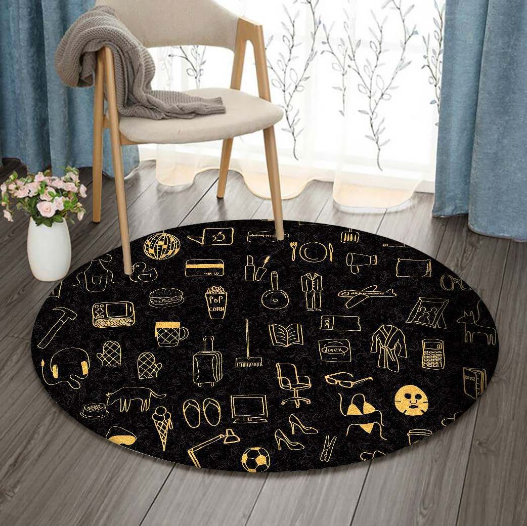 Hobbies Round Carpet