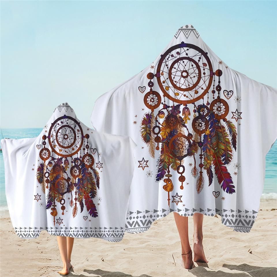 Hobo Dreamcatcher Just Dream Printed Hooded Towel