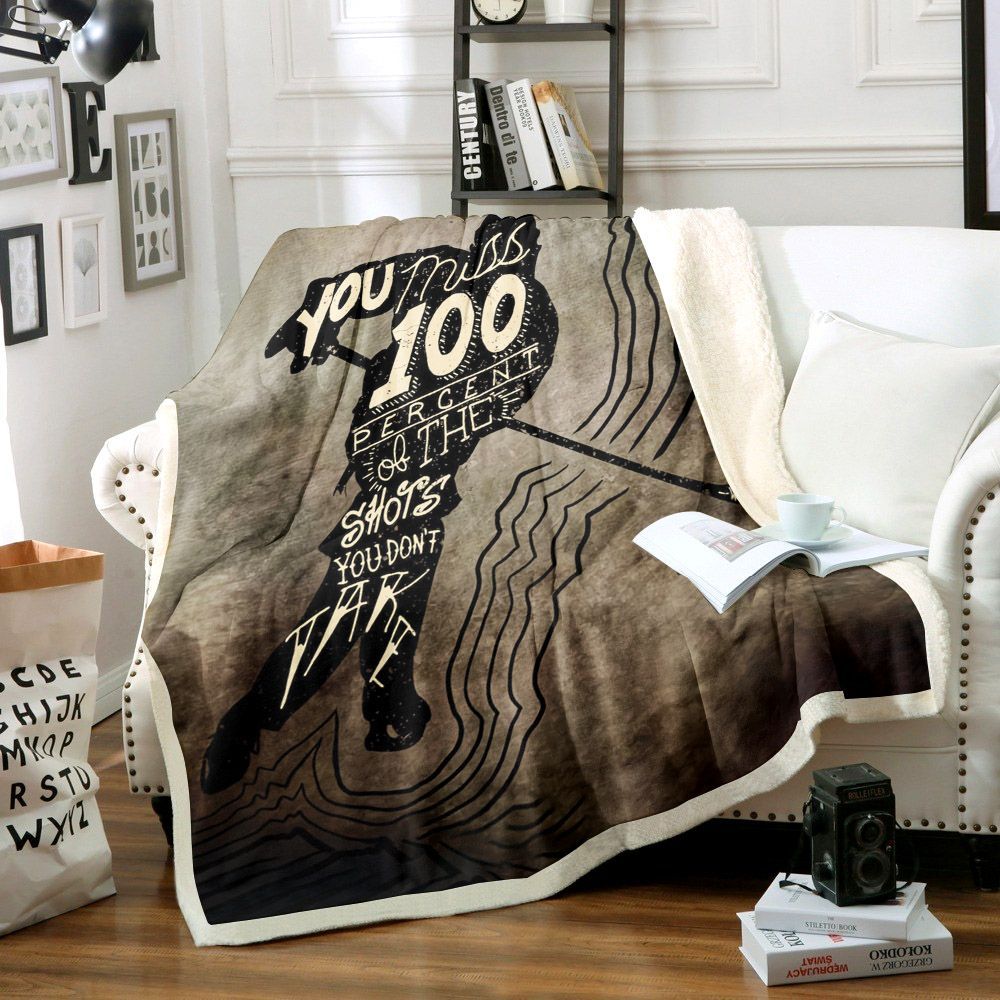 Hockey Sherpa Fleece Blanket