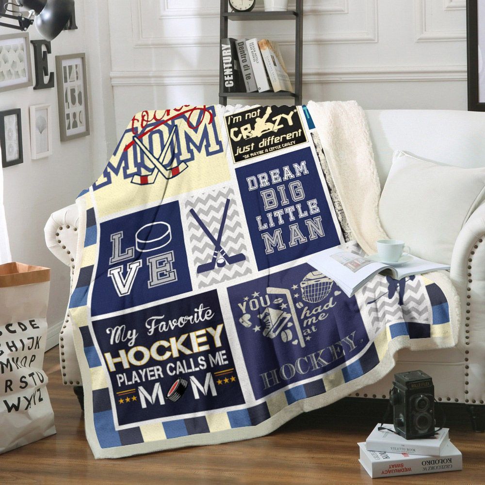 Hockey Sherpa Fleece Blanket