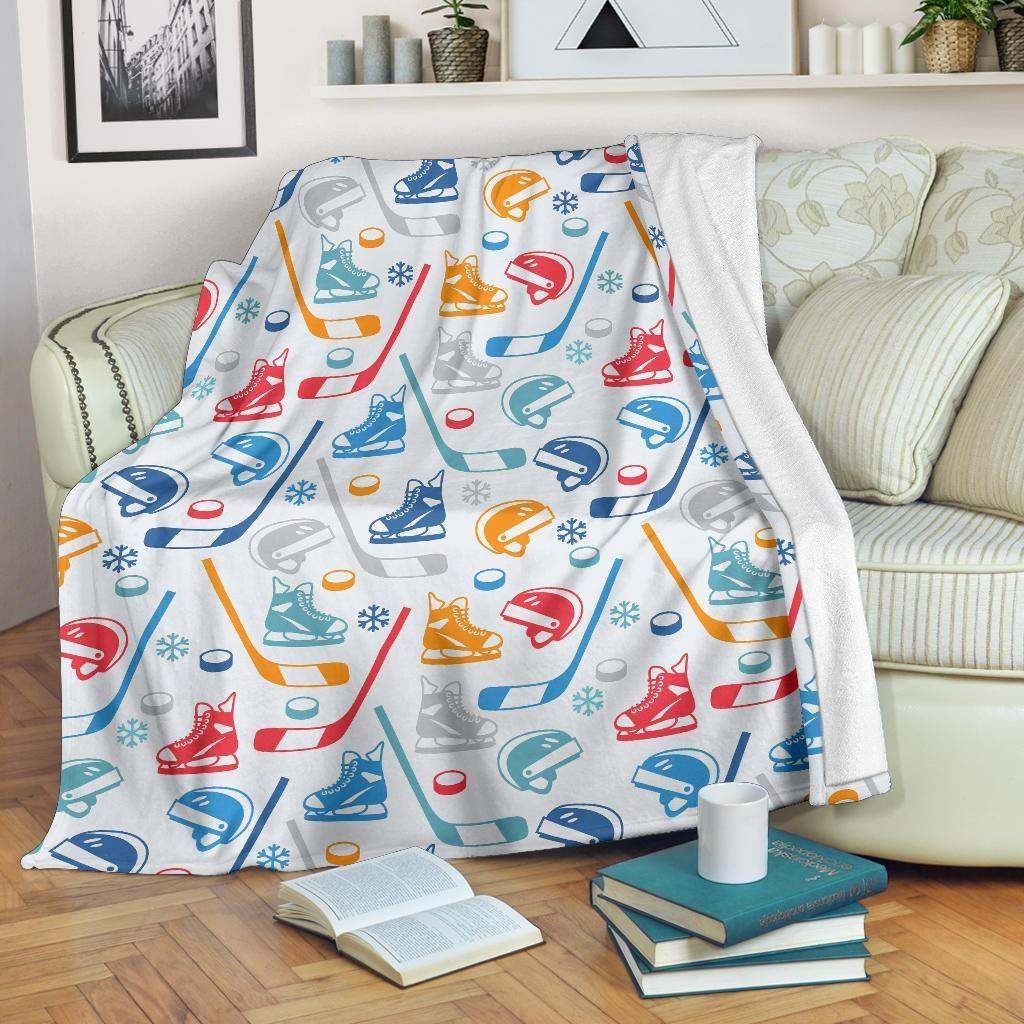 Hockey Sherpa Fleece Blanket