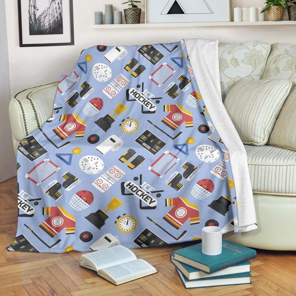 Hockey Sherpa Fleece Blanket