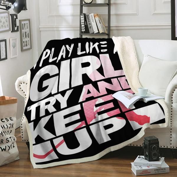 Hockey Sherpa Fleece Blanket