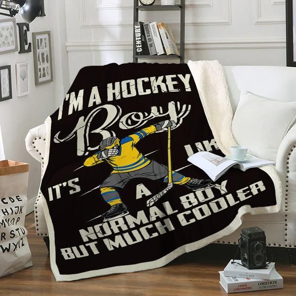 Hockey Sherpa Fleece Blanket