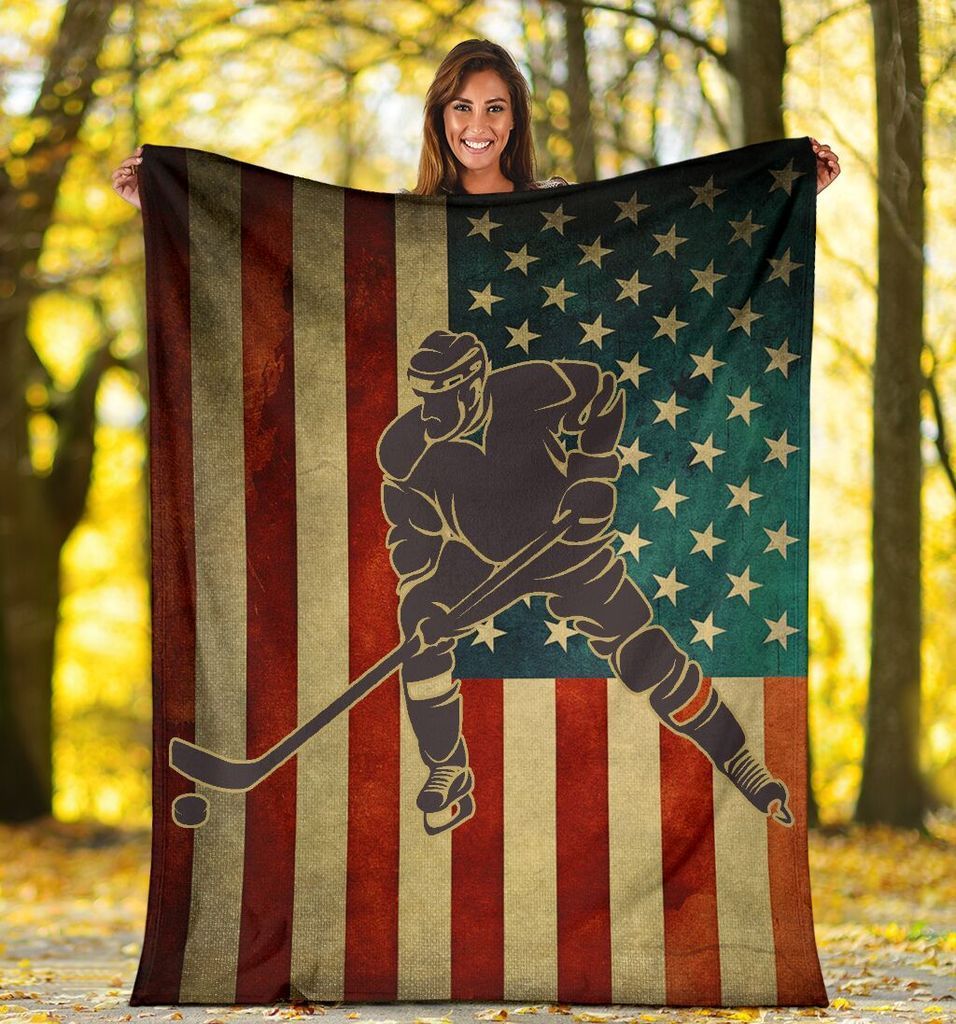 Hockey Sherpa Fleece Blanket