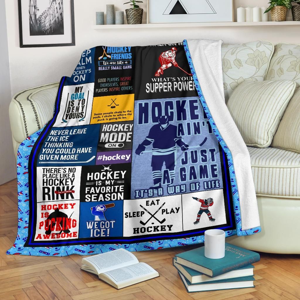 Hockey Sherpa Fleece Blanket