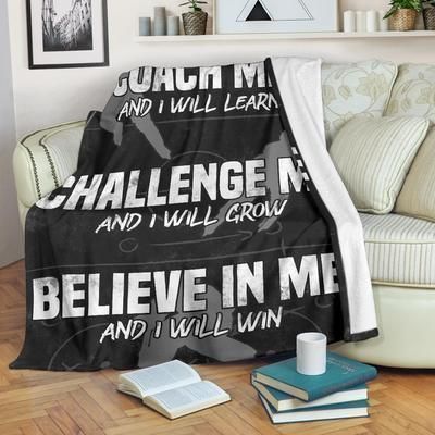 Hockey Coach Me Sherpa Fleece Blanket