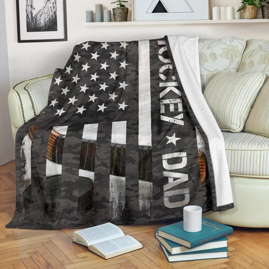 Hockey Dad Sherpa Fleece Blanket