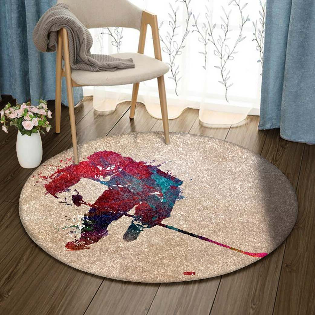 Hockey Round Carpet