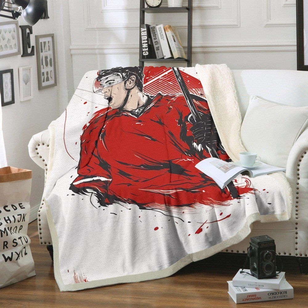 Hockey Sherpa Fleece Blanket