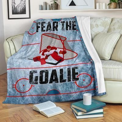 Hockey Fear The Goalie Sherpa Fleece Blanket