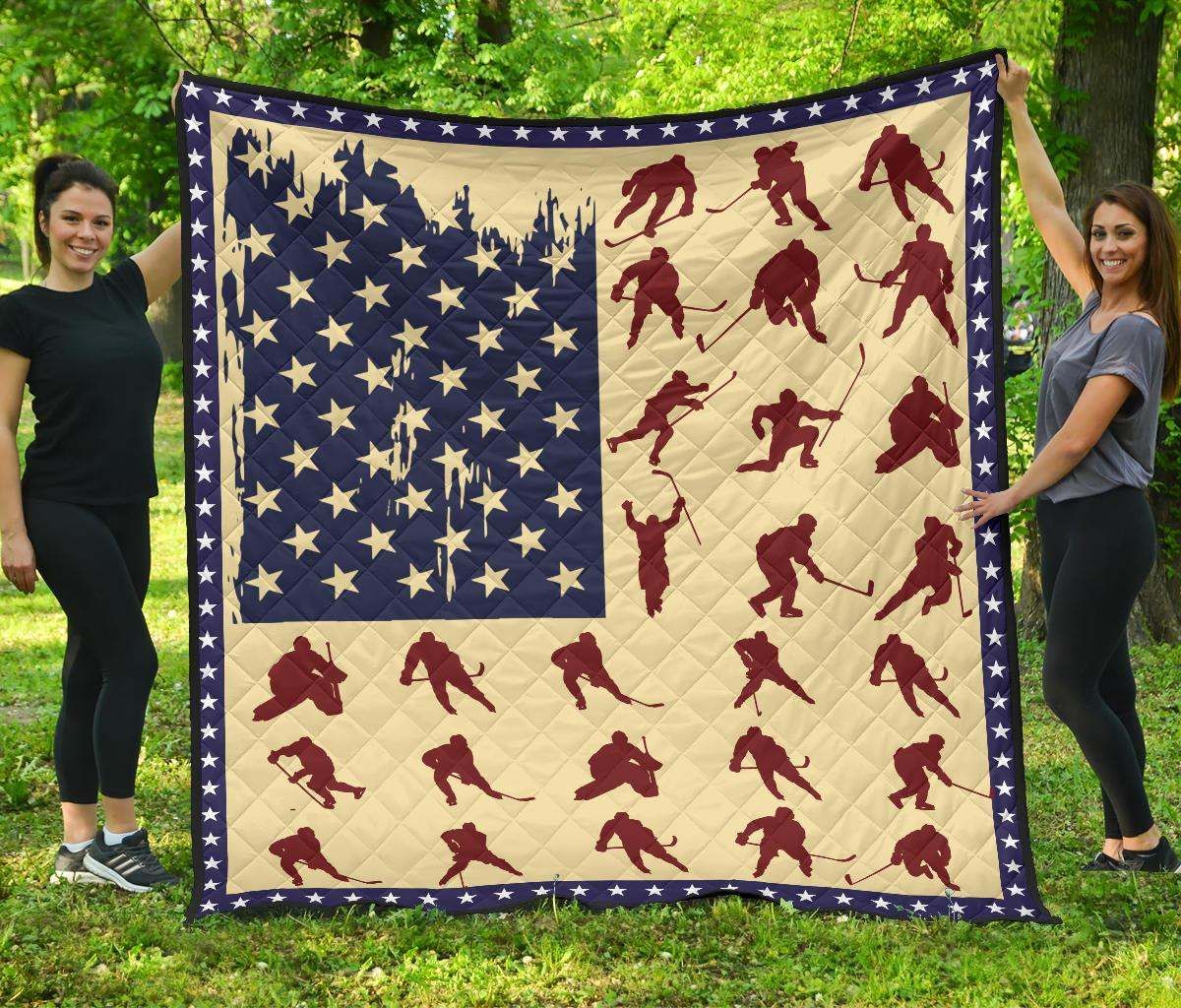 Hockey Flag CLA1410013Q Quilt Blanket