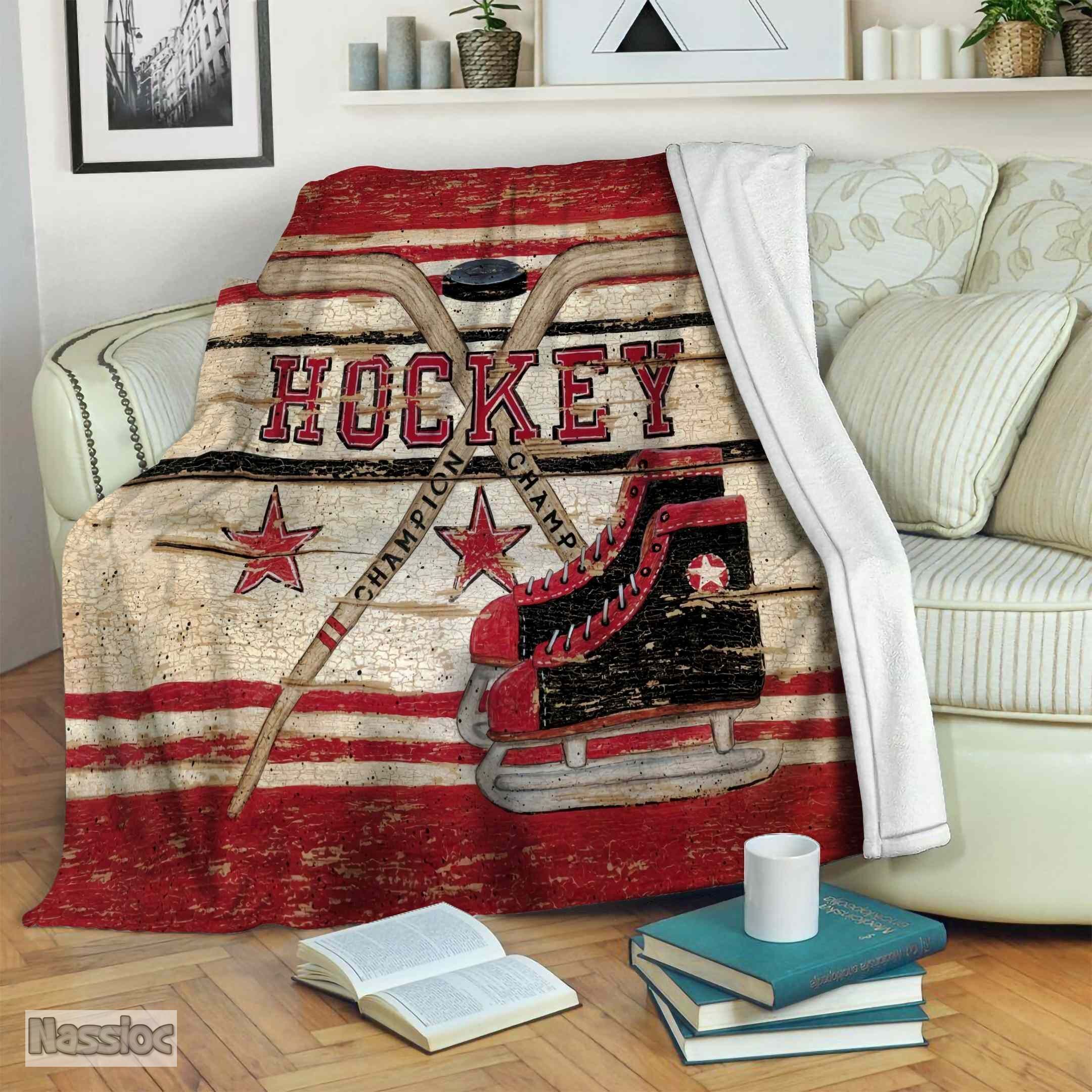 Hockey Fleece Blanket