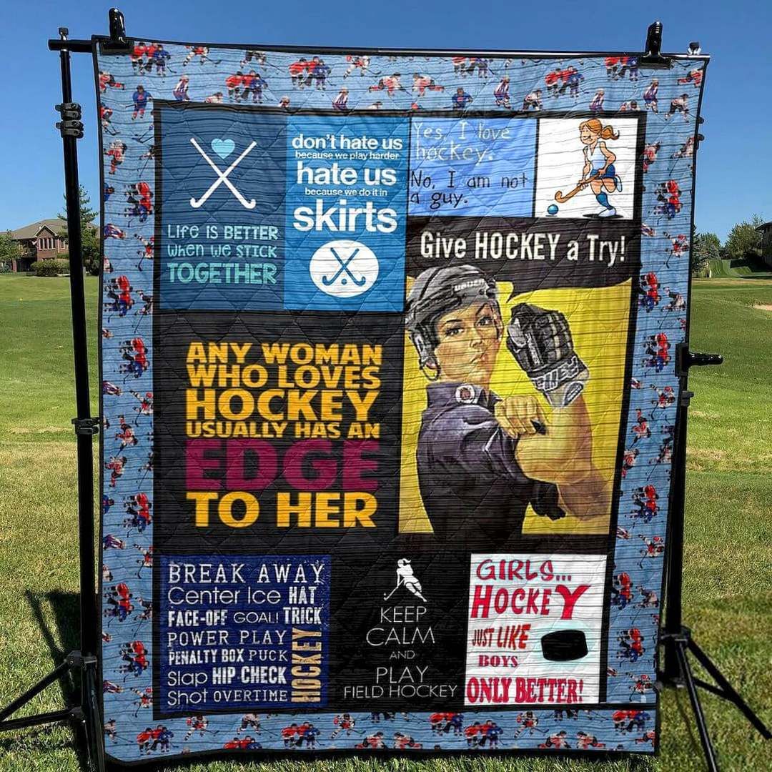 Hockey Girl PK270531 Quilt Blanket