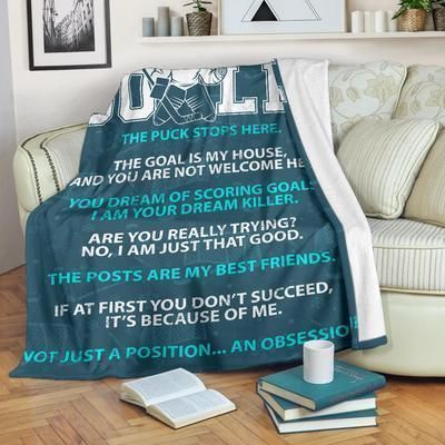 Hockey Goalie Sherpa Fleece Blanket