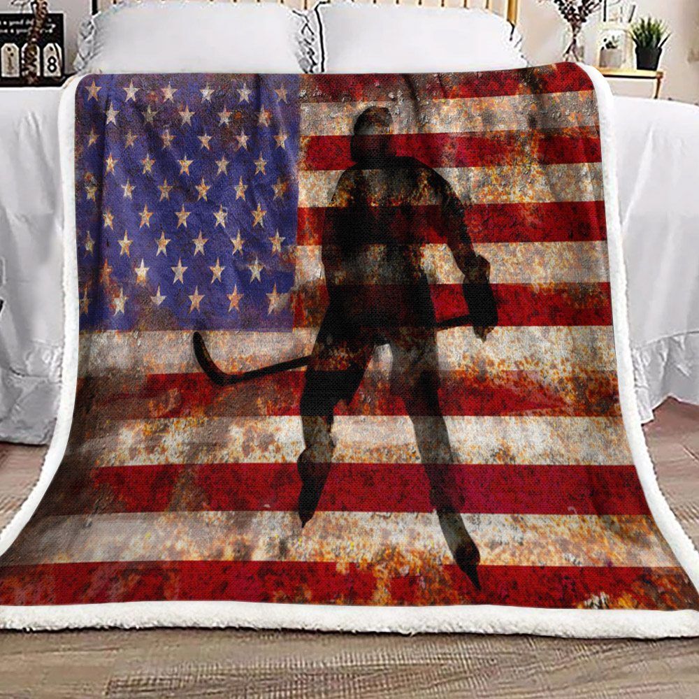 Hockey Sherpa Fleece Blanket