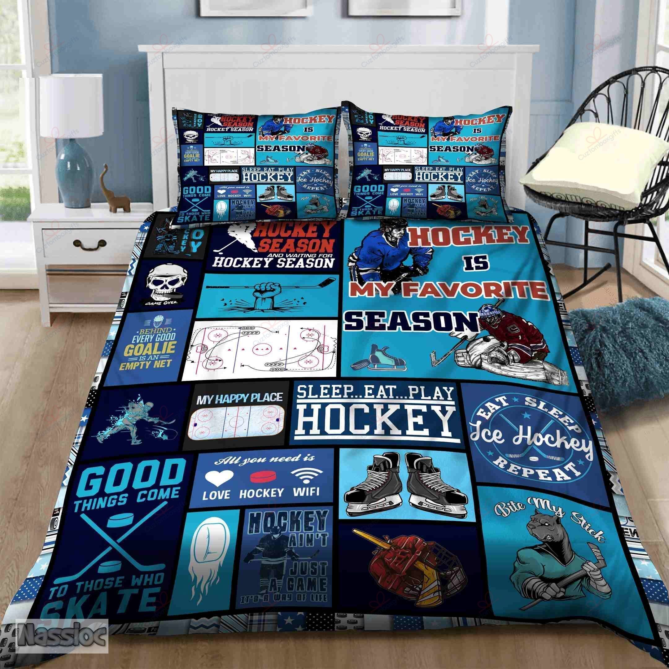 Hockey Is My Favorite Bedding Set