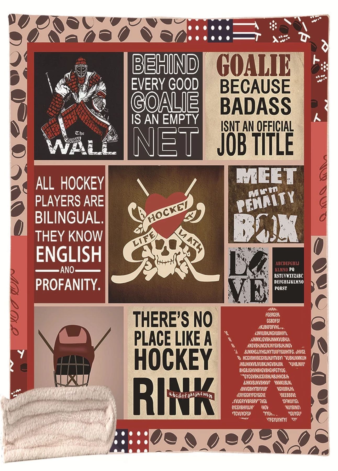 Hockey Life Sherpa Fleece Blanket