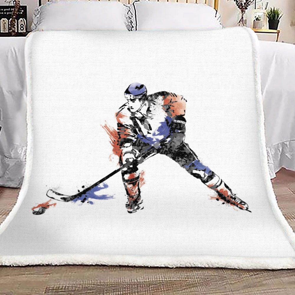 Hockey Sherpa Fleece Blanket