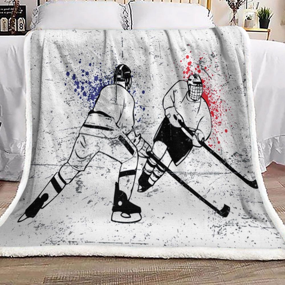 Hockey Sherpa Fleece Blanket