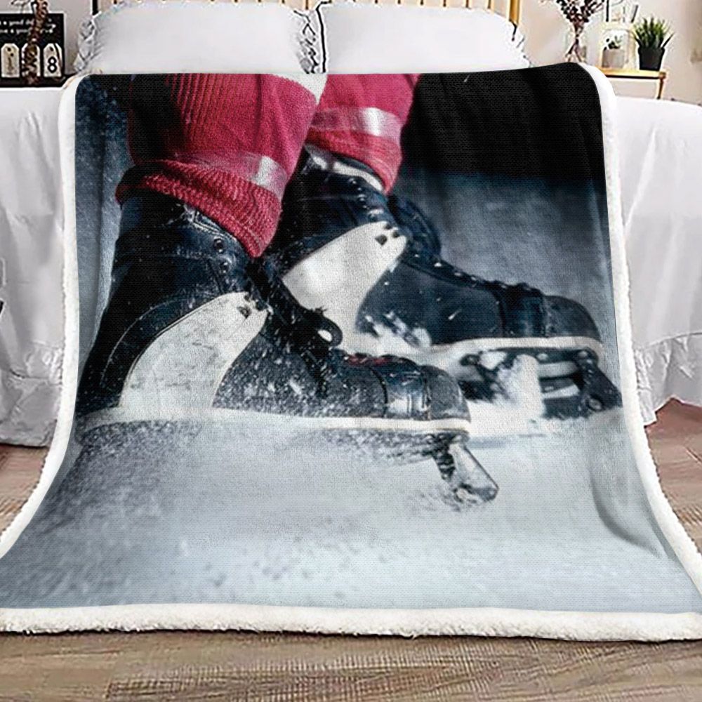 Hockey Sherpa Fleece Blanket