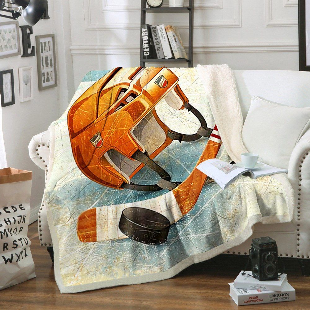 Hockey Sherpa Fleece Blanket
