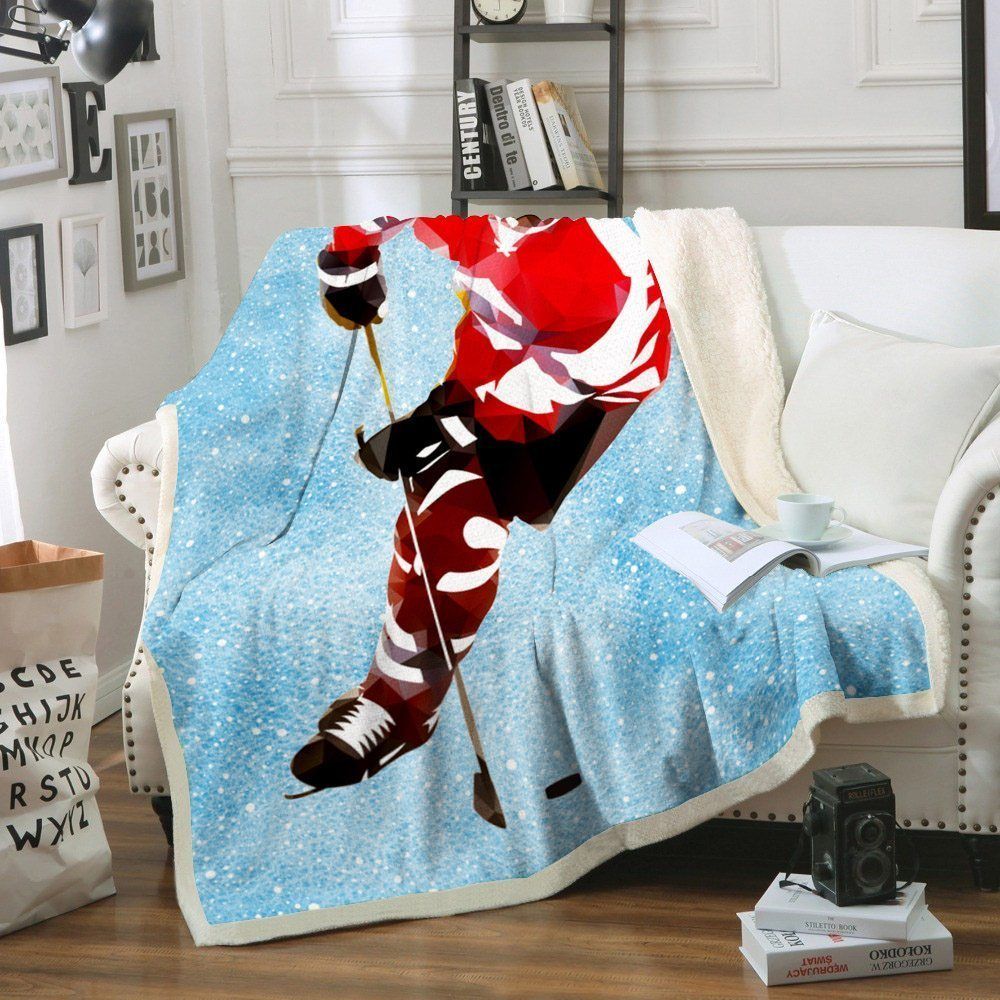 Hockey Sherpa Fleece Blanket
