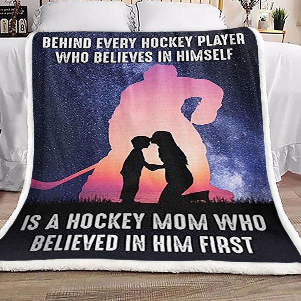 Hockey Mom Sherpa Fleece Blanket