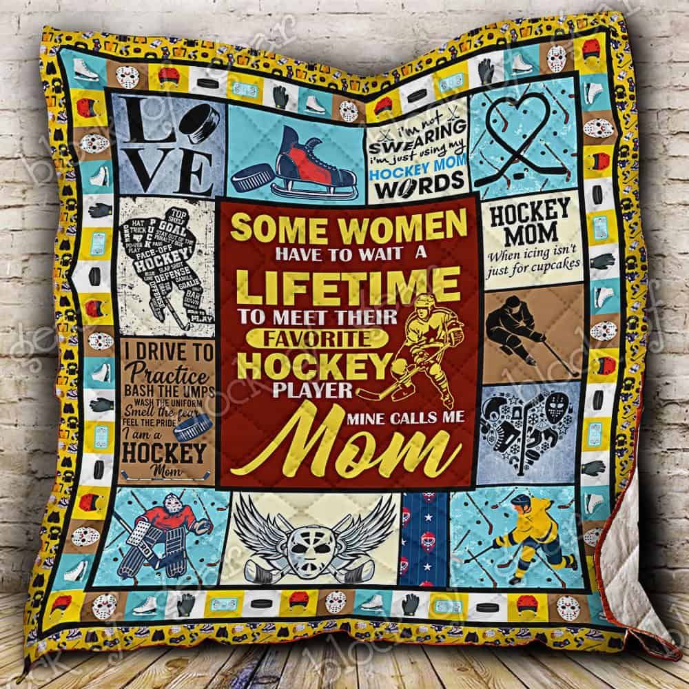 Hockey Mom CL18100346MDQ Quilt Blanket