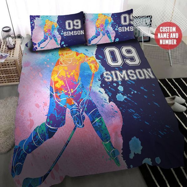 Hockey Personalized Bedding Set