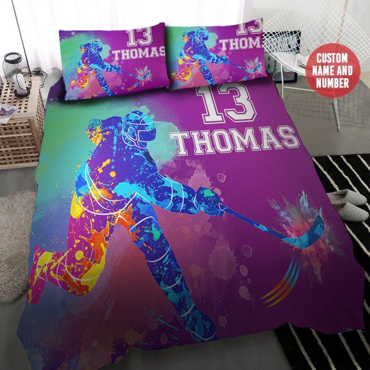 Hockey Personalized Bedding Set