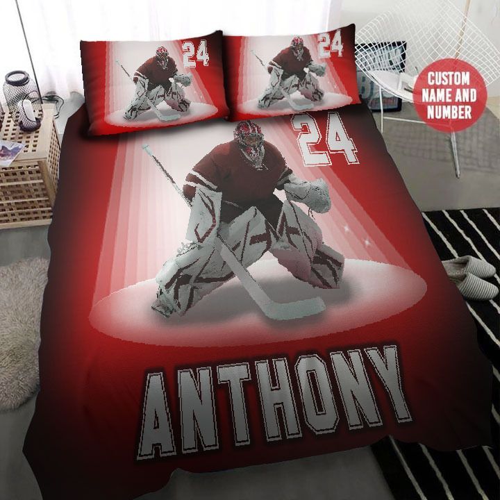 Hockey Personalized Bedding Set