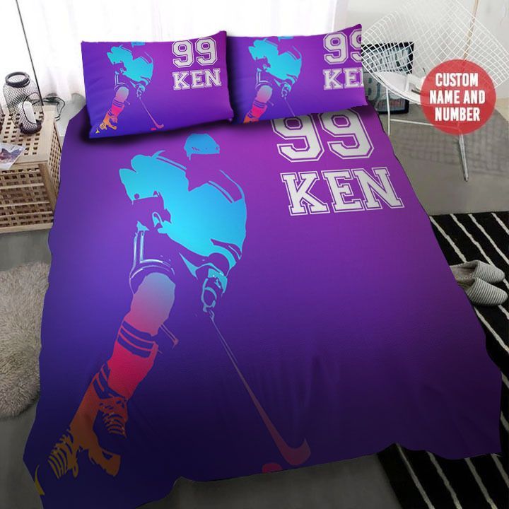 Hockey Personalized Bedding Set