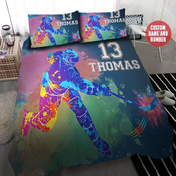 Hockey Personalized Bedding Set