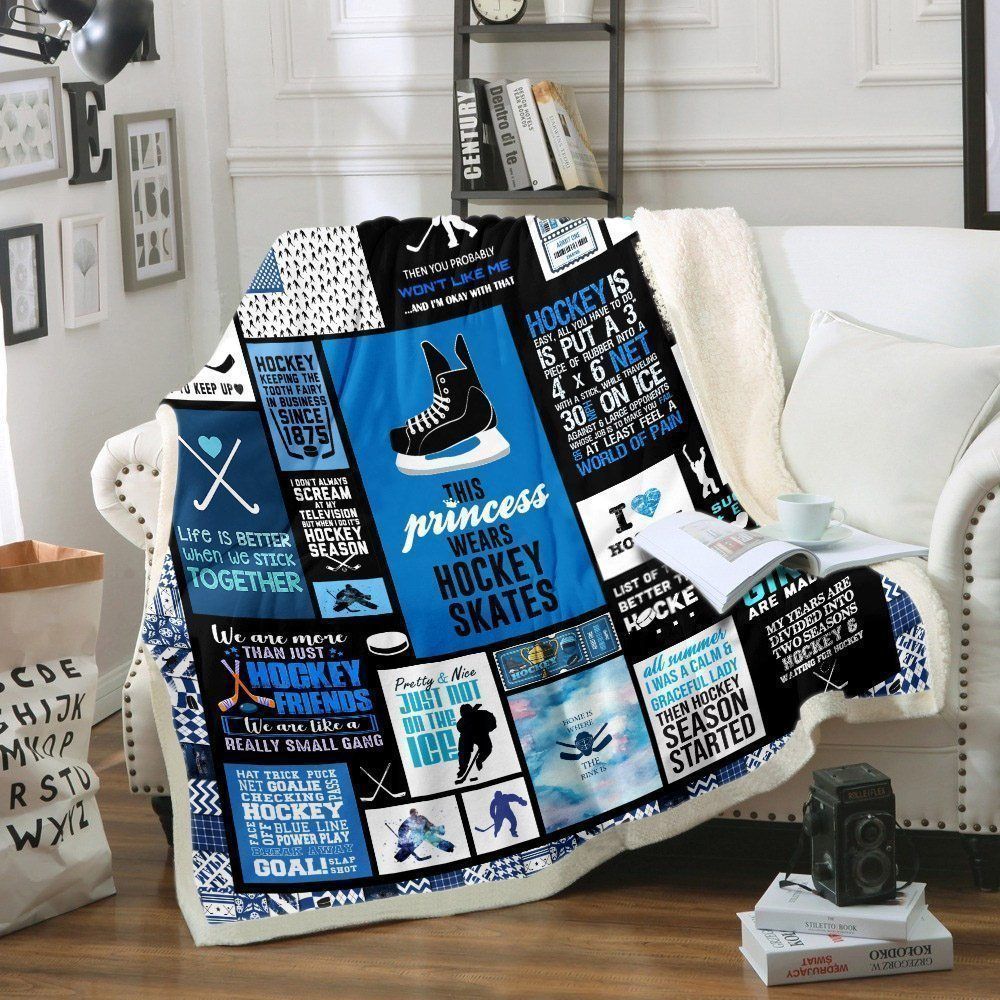 Hockey Princess Sherpa Fleece Blanket