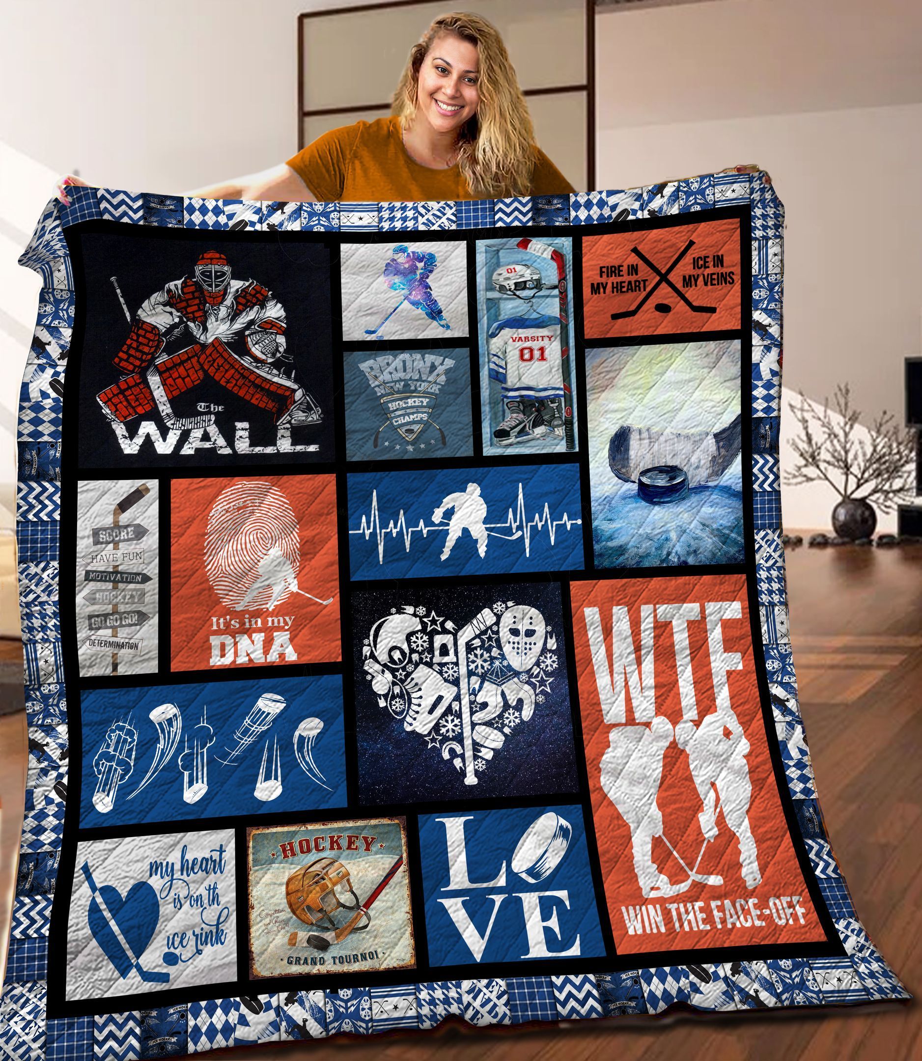 Hockey Quilt Blanket C9B270211NA