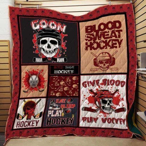 Hockey Skull In Ice Hockey GS-CL-DT0207 Quilt Blanket