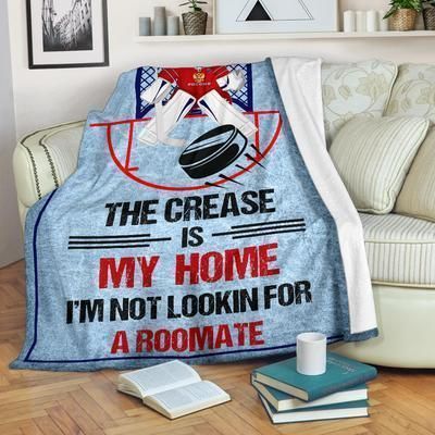 Hockey The Crease Sherpa Fleece Blanket