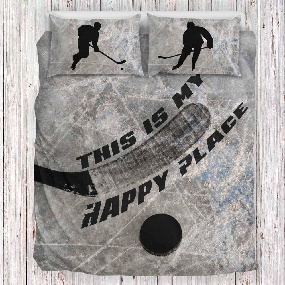 Hockey This Is My Happy Place Bedding Set