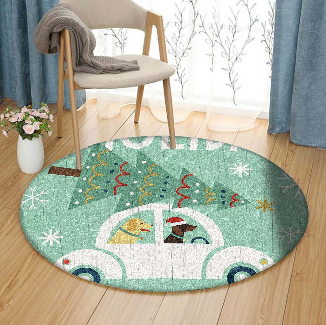 Holiday On Wheels Round Carpet