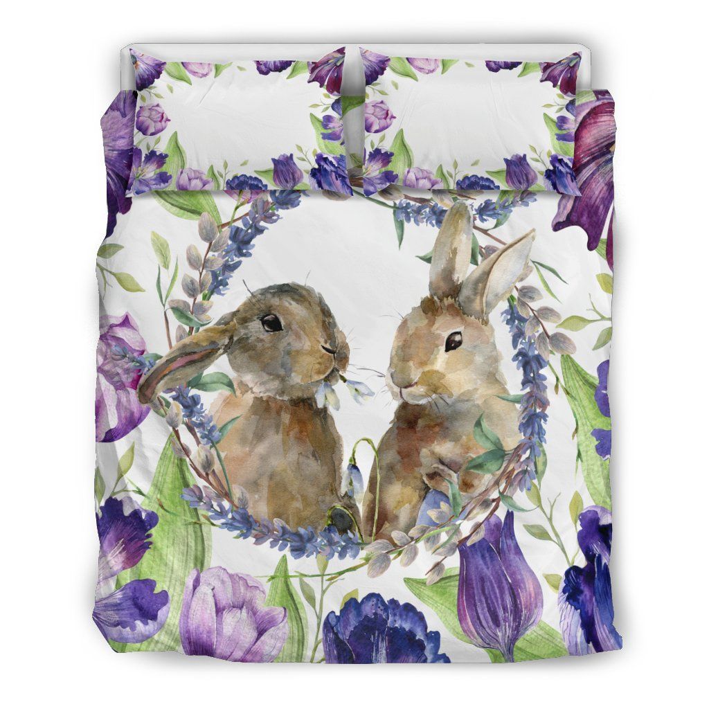 Holland Tulips Rabbit Nature Bedding Set